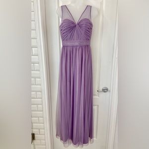 AMSALE Chiffon Silk Lavender Dress G855U